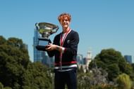 Jannik Sinner with the 2024 Australian Open trophy